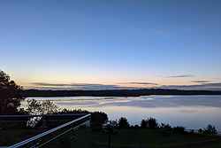 Sunset views of the lake.